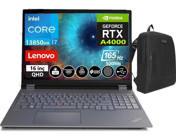 Lenovo Thinkpad MWS P16 V2 TP21FA000UTX10 Harici GeForce RTX A4000 Intel Core i7 13850HX 128 GB DDR5 Ram 512 GB SSD 16 inç QHD Windows 11 Pro Oyuncu Laptop + WeblegelsinÇanta