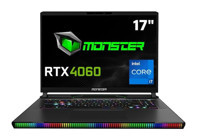 Monster Semruk 7 V9.1.1 Harici GeForce RTX 4060 Intel Core i7 13700HX 32 GB Ram 1 TB SSD 17 inç Full HD Windows 11 Home Oyuncu Laptop