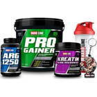 Hardline Nutrition Progainer Çilek Aromalı 25 Servis Kas Yapıcı Gainer 5000 gr Toz + Kreatin + Arjinin