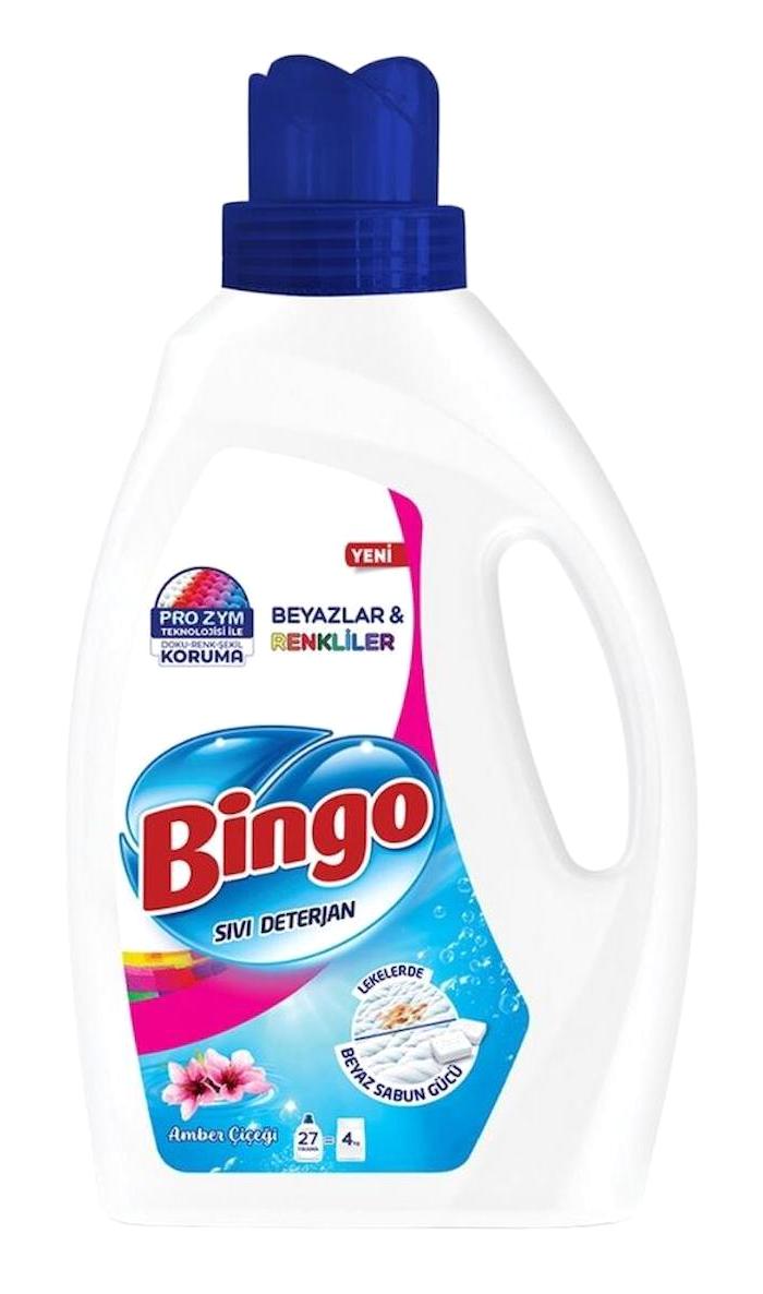 Bingo Matik Amber Çiçeği Beyazlar ve Renkliler İçin 27 Yıkama Sıvı Deterjan 1775 ml