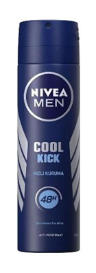 Nivea Cool Kick Pudralı Ter Önleyici Sprey Erkek Deodorant 6x150 ml