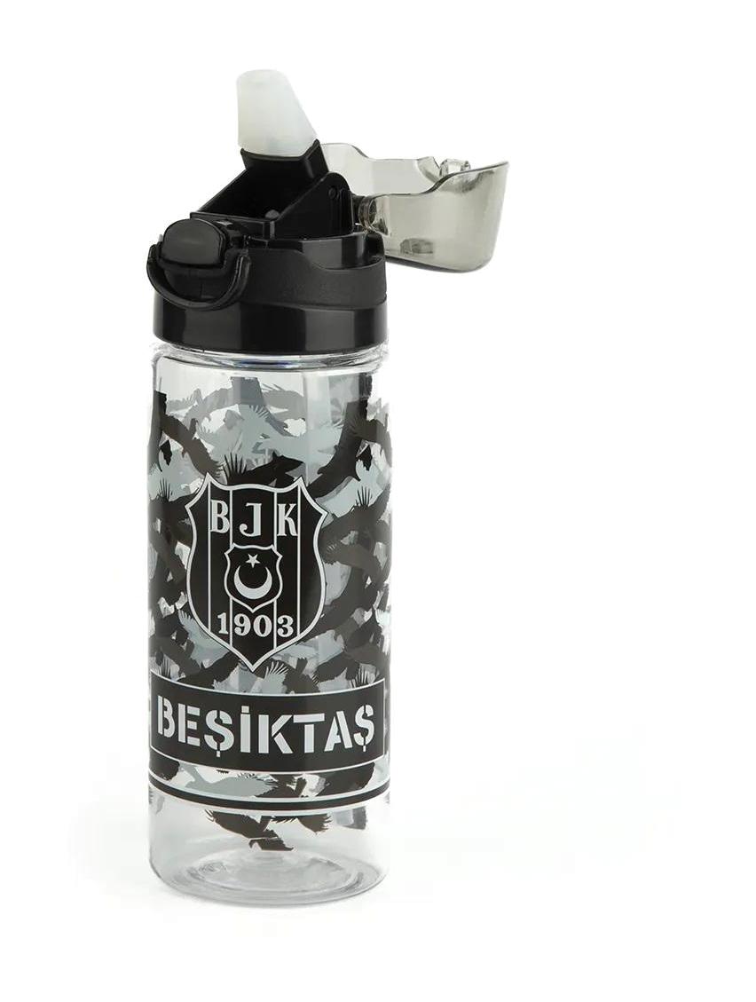 Me Team Beşiktaş Pipetli Siyah Okul Çocuk Matara 500 ml