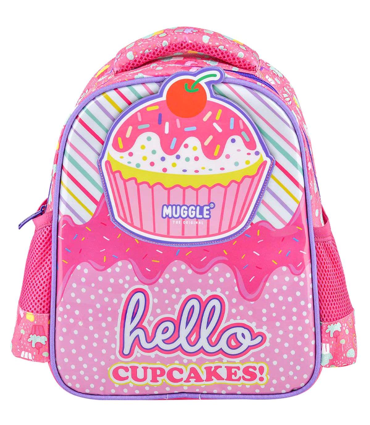 Muggle MU-7075 Cupcake Su Geçirmez Tek Gözlü Pembe Anaokulu Kız Çocuk Sırt Çantası