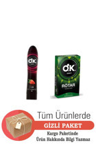 Okey Rötar Geciktiricili Prezervatif 10'lu+Okey Çilek Kayganlaştırıcı Jel 100 ml