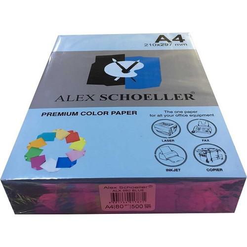 Alex Schoeller ALX 580 A4 80 gr 500 Yaprak 1 Top Mavi Fotokopi Kağıdı