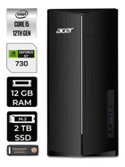 Acer Aspire DT.BHUEM.005 Harici GeForce GT 730 4 GB Intel Core i5 12400 12 GB Ram 2 TB SSD Tower Windows 11 Home Masaüstü Bilgisayar + PER4 BELLEK