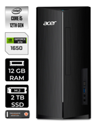 Acer Aspire DT.BHUEM.005 Harici GeForce GTX 1650 Intel Core i5 12400 12 GB Ram 2 TB SSD Tower Windows 11 Pro Masaüstü Bilgisayar + PER4 BELLEK