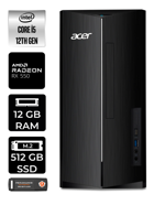 Acer Aspire DT.BHUEM.005 Harici Radeon RX 550 Intel Core i5 12400 12 GB Ram 512 GB SSD Tower Windows 11 Home Masaüstü Bilgisayar + PER4 BELLEK