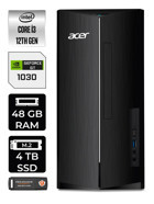 Acer Aspire DT.BHUEM.004 Harici GeForce GT 1030 Intel Core i3 12100 48 GB Ram 4 TB SSD Tower Windows 11 Pro Masaüstü Bilgisayar + PER4 BELLEK