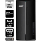 Acer Aspire TC1760 DTBHUEM004P310 Harici Radeon RX 550 Intel Core i3 12100 12 GB Ram 4 TB SSD Tower FreeDos Masaüstü Bilgisayar + PER4 BELLEK