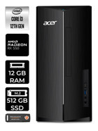 Acer Aspire DT.BHUEM.004 Harici Radeon RX 550 Intel Core i3 12100 12 GB Ram 512 GB SSD Tower Windows 11 Home Masaüstü Bilgisayar + PER4 BELLEK