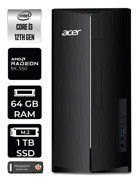 Acer Aspire DT.BHUEM.004 Harici Radeon RX 550 Intel Core i3 12100 64 GB Ram 1 TB SSD Tower FreeDos Masaüstü Bilgisayar + PER4 BELLEK