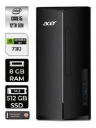 Acer Aspire DT.BHUEM.005 Harici GeForce GT 730 4 GB Intel Core i5 12400 8 GB Ram 512 GB SSD Tower FreeDos Masaüstü Bilgisayar + PER4 BELLEK