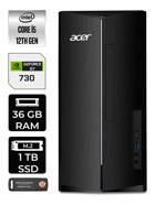 Acer Aspire DT.BHUEM.005 Harici GeForce GT 730 4 GB Intel Core i5 12400 36 GB Ram 1 TB SSD Tower Windows 11 Home Masaüstü Bilgisayar + PER4 BELLEK