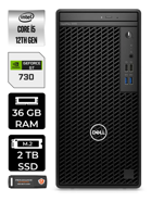 Dell OptiPlex N010O3000MTAC Harici GeForce GT 730 2 GB Intel Core i5 12500 36 GB Ram 2 TB SSD Tower Windows 11 Home Masaüstü Bilgisayar + PER4 BELLEK