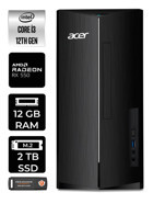 Acer Aspire DT.BHUEM.004 Harici Radeon RX 550 Intel Core i3 12100 12 GB Ram 2 TB SSD Tower Windows 11 Home Masaüstü Bilgisayar + PER4 BELLEK