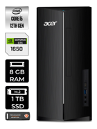 Acer Aspire DT.BHUEM.005 Harici GeForce GTX 1650 Intel Core i5 12400 8 GB Ram 1 TB SSD Tower Windows 11 Home Masaüstü Bilgisayar + PER4 BELLEK