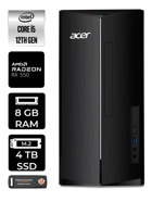 Acer Aspire DT.BHUEM.005 Harici Radeon RX 550 Intel Core i5 12400 8 GB Ram 4 TB SSD Tower FreeDos Masaüstü Bilgisayar + PER4 BELLEK