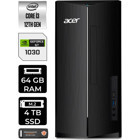 Acer Aspire TC1760 DTBHUEM004P400 Harici GeForce GT 1030 Intel Core i3 12100 64 GB Ram 4 TB SSD Tower Windows 11 Home Masaüstü Bilgisayar + PER4 BELLEK