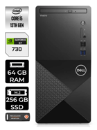 Dell Vostro 3020 N2054VDT3020MTU Harici GeForce GT 730 2 GB Intel Core i5 13400 64 GB Ram 256 GB SSD Tower Windows 11 Pro Masaüstü Bilgisayar + PER4 BELLEK