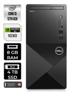 Dell Vostro 3910MT N3563VDT3910EMEA Harici GeForce GT 1030 Intel Core i3 12100 8 GB Ram 4 TB SSD Tower Windows 11 Pro Masaüstü Bilgisayar + PER4 BELLEK