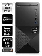 Dell Vostro 3910MT N3563VDT3910EMEA Harici Radeon RX 550 Intel Core i3 12100 8 GB Ram 1 TB SSD Tower Windows 11 Pro Masaüstü Bilgisayar + PER4 BELLEK