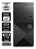 Dell Vostro 3910MT N7519VDT3910 Dahili Intel UHD Graphics Intel Core i5 12400 12 GB Ram 2 TB SSD Tower Windows 11 Home Masaüstü Bilgisayar + PER4 BELLEK