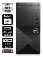 Dell Vostro 3910MT N3563VDT3910EMEA Dahili Intel UHD Graphics Intel Core i3 12100 24 GB Ram 1 TB SSD Tower FreeDos Masaüstü Bilgisayar + PER4 BELLEK