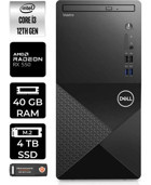 Dell Vostro 3910MT N3563VDT3910P440 Harici Radeon RX 550 Intel Core i3 12100 40 GB Ram 4 TB SSD Tower Windows 11 Pro Masaüstü Bilgisayar + PER4 BELLEK