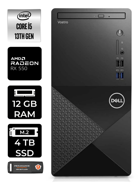 Dell Vostro 3020 N2054VDT3020MTU Harici Radeon RX 550 Intel Core i5 13400 12 GB Ram 4 TB SSD Tower FreeDos Masaüstü Bilgisayar + PER4 BELLEK