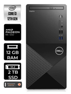 Dell Vostro 3910MT N3563VDT3910EMEA Harici Radeon RX 550 Intel Core i3 12100 12 GB Ram 2 TB SSD Tower Windows 11 Pro Masaüstü Bilgisayar + PER4 BELLEK