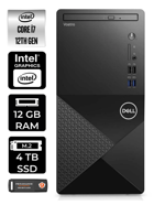 Dell Vostro 3910MT N7598VDT3910 Dahili Intel UHD Graphics Intel Core i7 12700 12 GB Ram 4 TB SSD Tower Windows 11 Home Masaüstü Bilgisayar + PER4 BELLEK