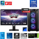 Go Gamer MSI Prospect P3S Harici GeForce RTX 4090 Intel Core i9 14900KF 128 GB Ram DDR5 2 TB SSD Tower FreeDos 27 inç Monitörlü Masaüstü Bilgisayar