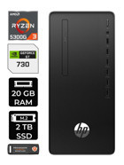 HP 295 G9 6D391EA Harici GeForce GT 730 4 GB AMD Ryzen 3 5300G 20 GB Ram 2 TB SSD Tower Windows 11 Home Masaüstü Bilgisayar + PER4 BELLEK