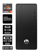 HP 295 G9 6D391EA Dahili Radeon Vega 6 AMD Ryzen 3 5300G 16 GB Ram 512 GB SSD Tower FreeDos Masaüstü Bilgisayar + PER4 BELLEK