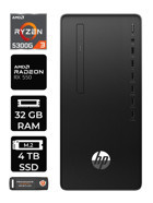 HP 295 G9 6D391EA Harici Radeon RX 550 AMD Ryzen 3 5300G 32 GB Ram 4 TB SSD Tower FreeDos Masaüstü Bilgisayar + PER4 BELLEK