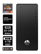 HP 295 G9 6D391EA Harici Radeon RX 550 AMD Ryzen 3 5300G 20 GB Ram 4 TB SSD Tower FreeDos Masaüstü Bilgisayar + PER4 BELLEK