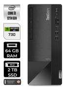 Lenovo NEO 50T 11SC001ATX Harici GeForce GT 730 2 GB Intel Core i3 12100 64 GB Ram 2 TB SSD Tower Windows 11 Pro Masaüstü Bilgisayar + PER4 BELLEK