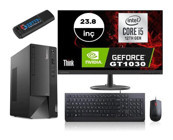 Lenovo Thinkcentre Neo 50T GEN4 12JB005DTRMG140 Harici GeForce RTX 3060 Ti Intel Core i5 12400 64 GB Ram 4 TB SSD Tower Windows 11 Home 23.8 inç Monitörlü Masaüstü Bilgisayar + Zetta Flash Bellek