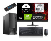 Lenovo Thinkcentre Neo 50T GEN4 12JB005DTRMMG703 Harici GeForce GT 730 Intel Core i5 12400 8 GB Ram 1 TB SSD Tower FreeDos 27 inç Monitörlü Masaüstü Bilgisayar + Zetta Flash Bellek