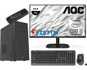 Zetta Expert MZET163058117 Harici GeForce RTX 3060 Ti Intel Core i5 13400 8 GB Ram DDR4 256 GB SSD Tower Windows 11 Pro 23.8 inç Monitörlü Masaüstü Bilgisayar + Zetta Flash Bellek