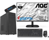 Zetta Expert MZET73098127 Harici GeForce GT 730 Intel Core i9 13900 32 GB Ram DDR4 1 TB SSD Tower Windows 11 Pro 23.8 inç Monitörlü Masaüstü Bilgisayar + USB Bellek