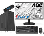 Zetta Expert MZET73078127 Harici GeForce GT 730 Intel Core i7 13700 32 GB Ram DDR4 1 TB SSD Tower Windows 11 Pro 23.8 inç Monitörlü Masaüstü Bilgisayar + USB Bellek