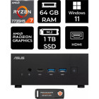 Asus ExpertCenter PN53-P398 Dahili Radeon 680M AMD Ryzen 7 7735HS 64 GB 1 TB Windows 11 Home Mini Pc + Per4 USB Flash Bellek