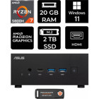 Asus ExpertCenter PN52-P2369 Dahili Radeon RX Vega 8 AMD Ryzen 7 5800H 20 GB 2 TB Windows 11 Home Mini Pc + Per4 USB Flash Bellek