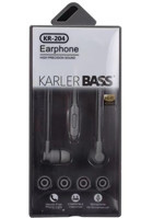 Karler Kr-204 Silikonlu Mikrofonlu 3.5 Mm Jak Kablolu Kulaklık Siyah