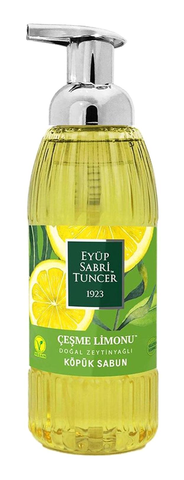 Eyüp Sabri Tuncer Çeşme Limonu Alkolsüz Antibakteriyel Organik Nemlendiricili Parabensiz Vegan 500 ml Sıvı Sabun