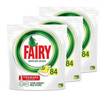 Fairy Hepsi Bir Arada Limon Kokulu Tablet Bulaşık Makinesi Deterjanı 3x84 Adet