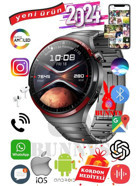 Bunnys Hello HT-13 Android 47 mm Silikon Kordon Yuvarlak Erkek Akıllı Saat Siyah + Kordon Hediye