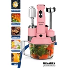 Goldmaster Elenamax 1500 ml Plastik Hazneli Turbolu 4 Bıçaklı Blender Seti Pembe